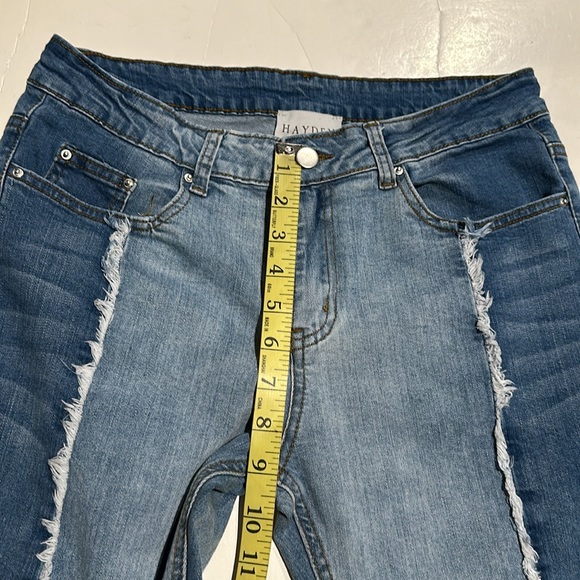 HAYDEN Two Tone Frayed Denim Jeans - Picture 9 of 12